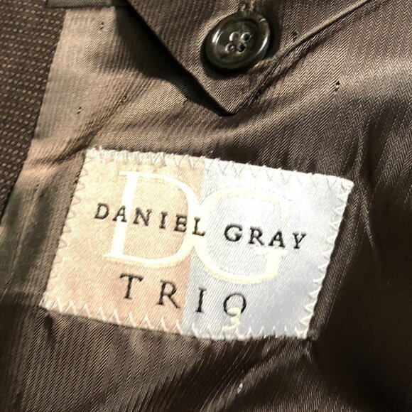 Daniel Gray Trio Mens Brown Blazer 50R Wool - Picture 3 of 16